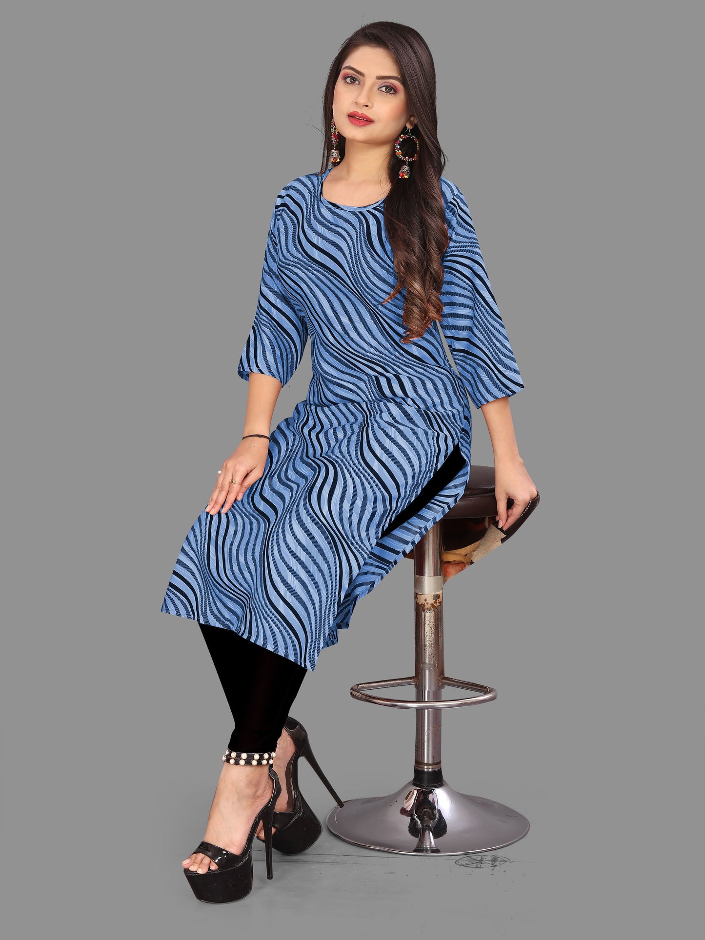 Women's Printed Crepe Kurtis - Redfever