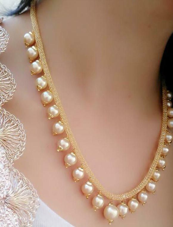 Fantastic Stone & Pearls Choker Set - Redfever