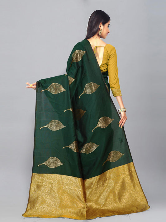 Women's Zari Work Silk Sarees - Redfever