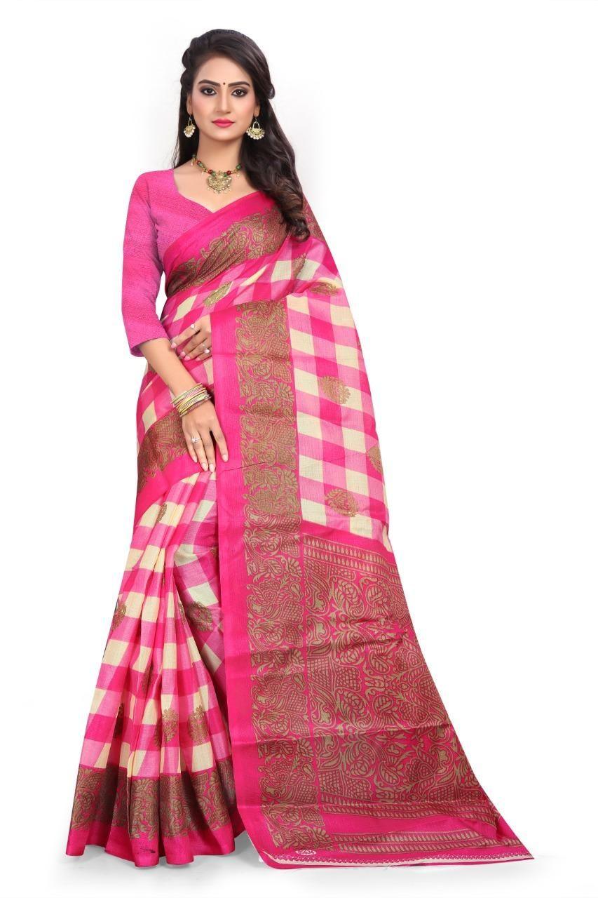 Trendy Printed Art Silk Sarees - Redfever