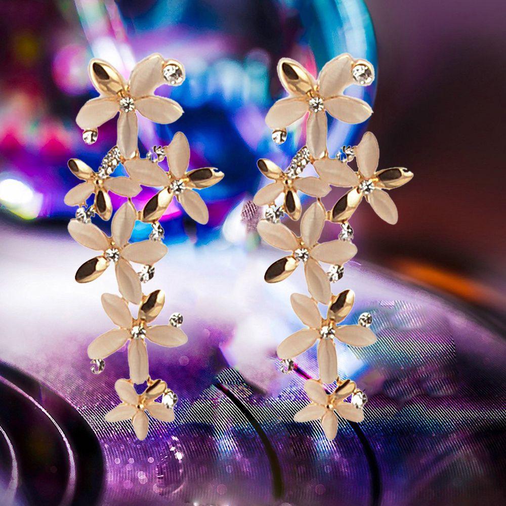 Trendy Gold Plated & Stones Earring - Redfever