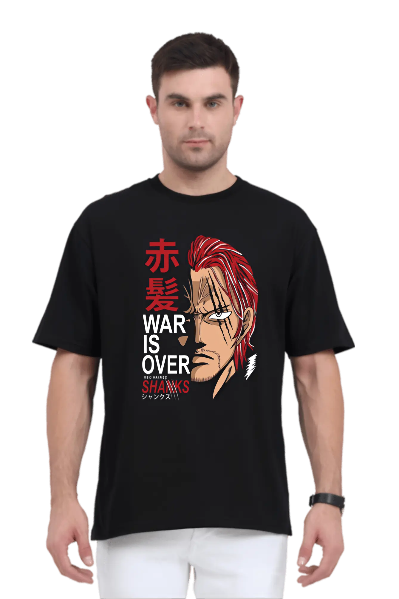 One Piece Shanks Oversized T Shirt - Redfever