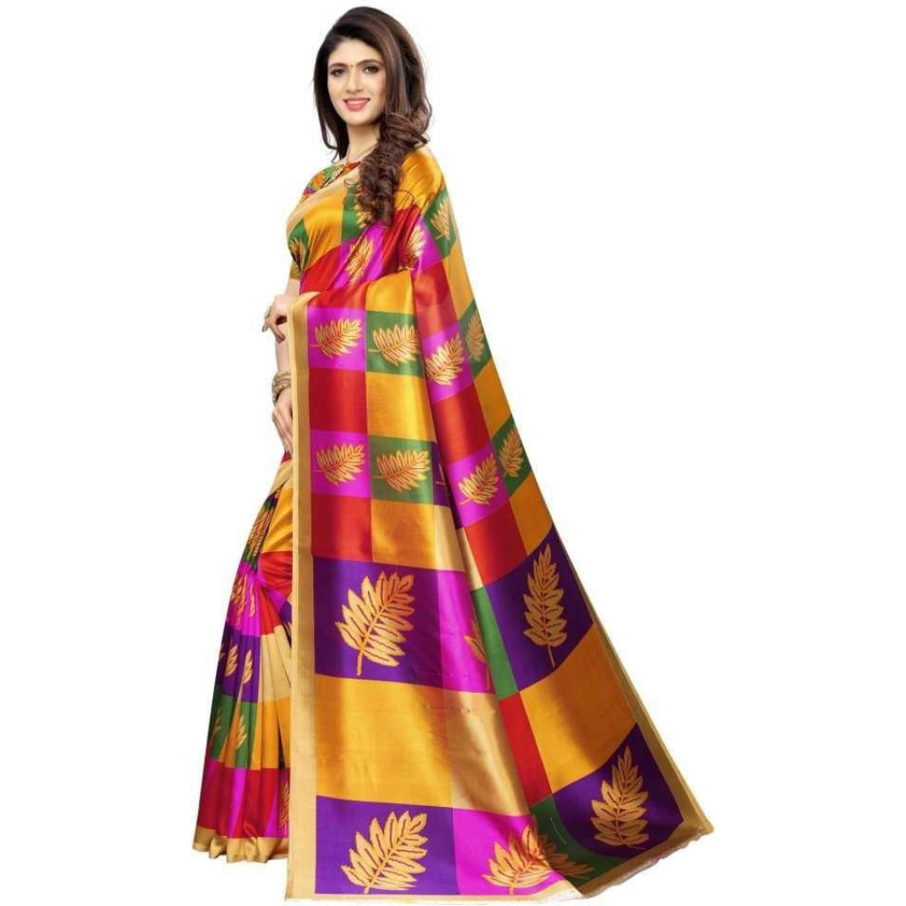 Fantastic Printed Art Silk Sarees Roposo Clout