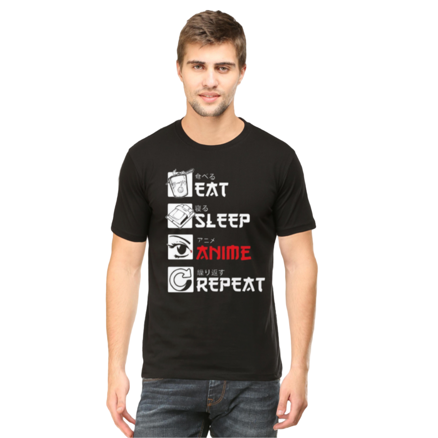 Eat Sleep Anime Repeat T Shirt Redfever