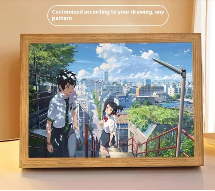 Personalized Light Painting Custom Photo Painting Led Glowing Photo Frame