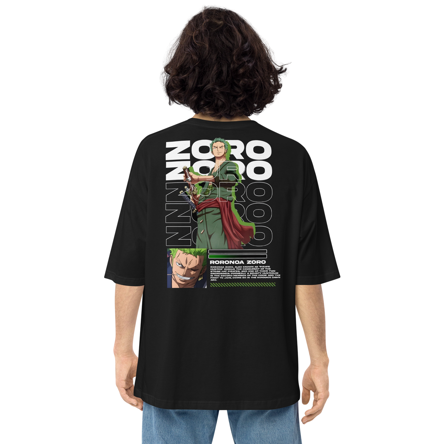 Roronoa Zoro One Piece Oversized T Shirt - Redfever