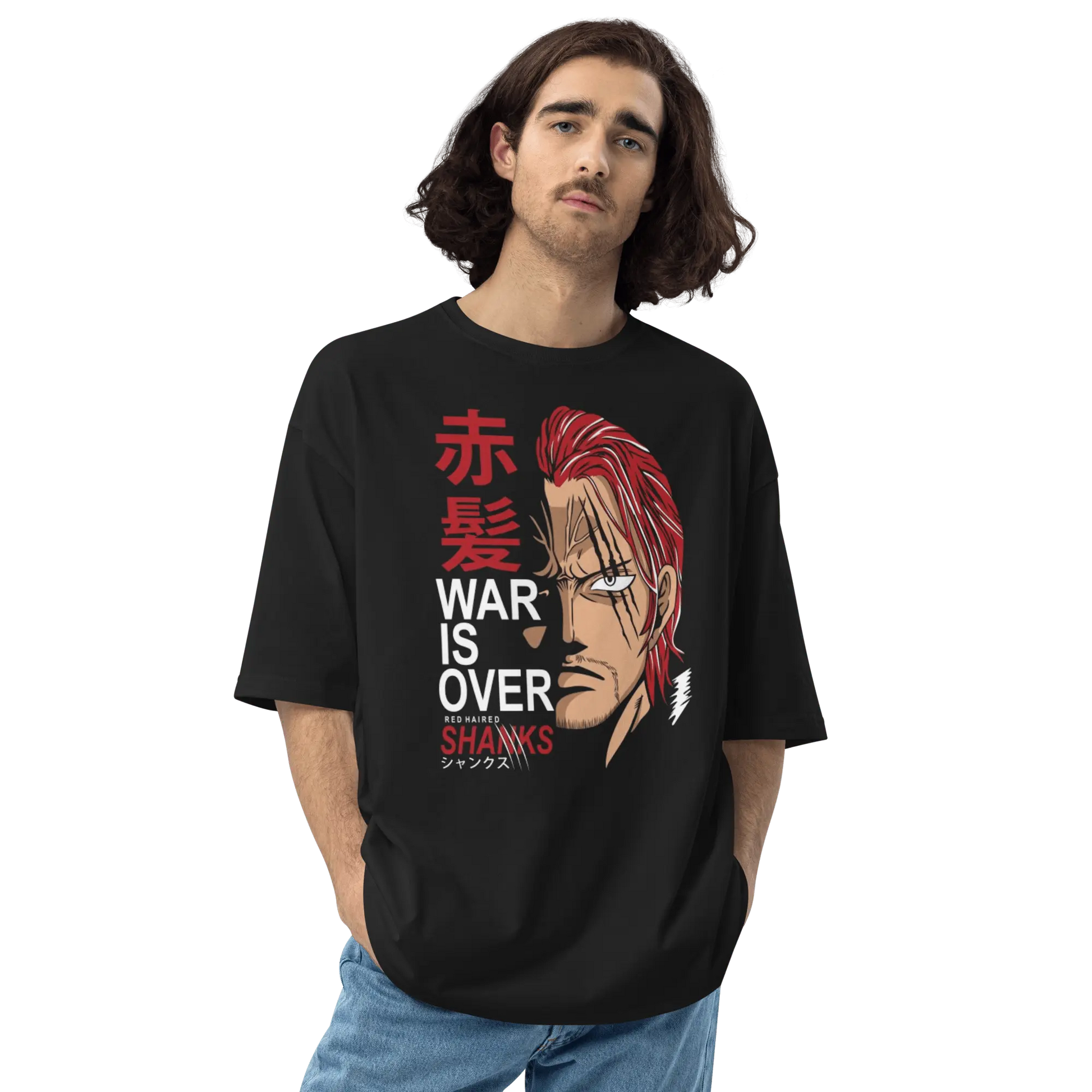 One Piece Shanks Oversized T Shirt - Redfever