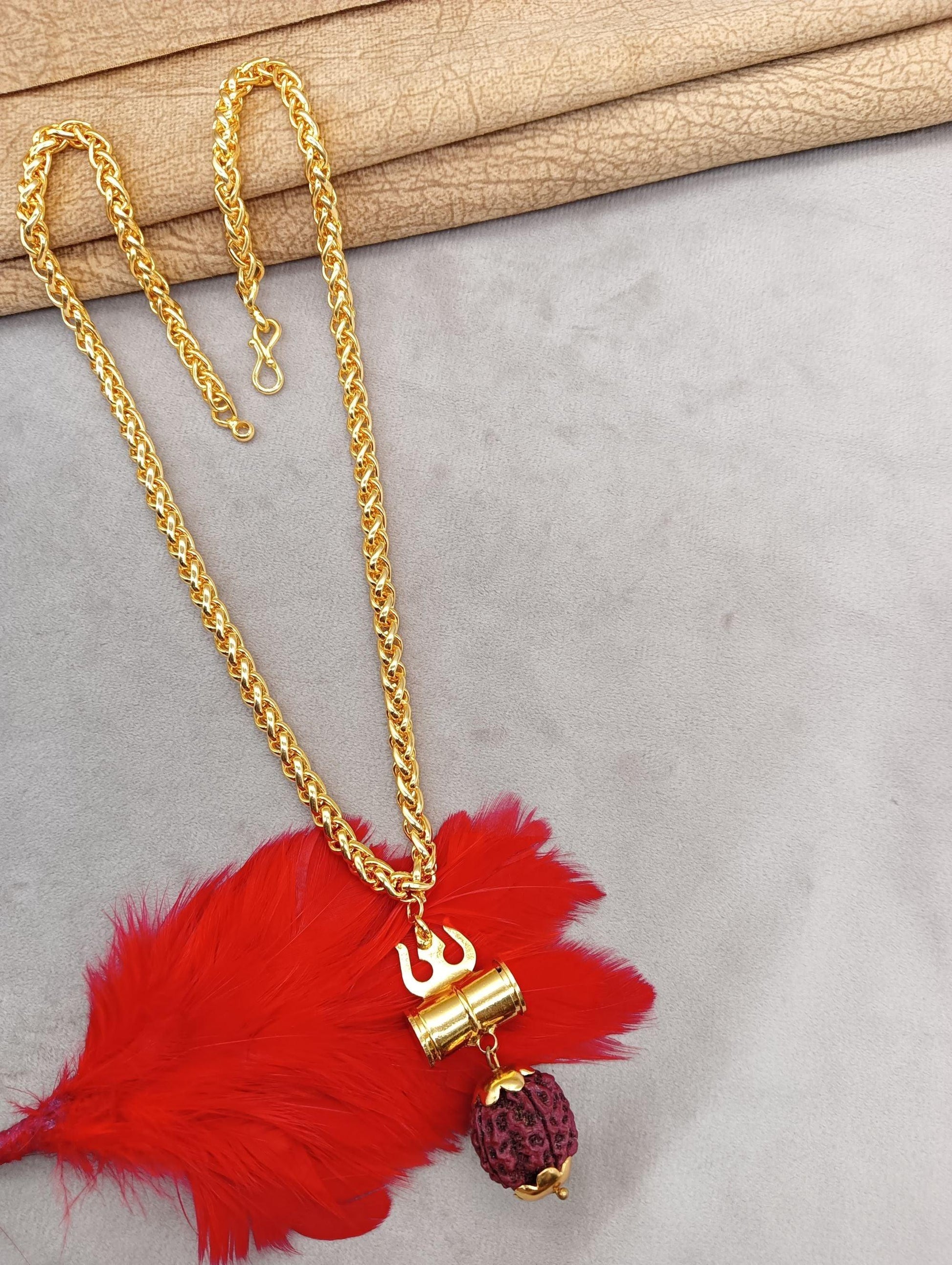 Luxurious Men's Gold Plated Pendant With Chain Vol 2 - Redfever