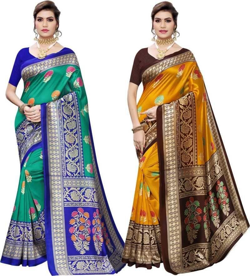 Special  Printed Art Silk Sarees (Combo) - Redfever