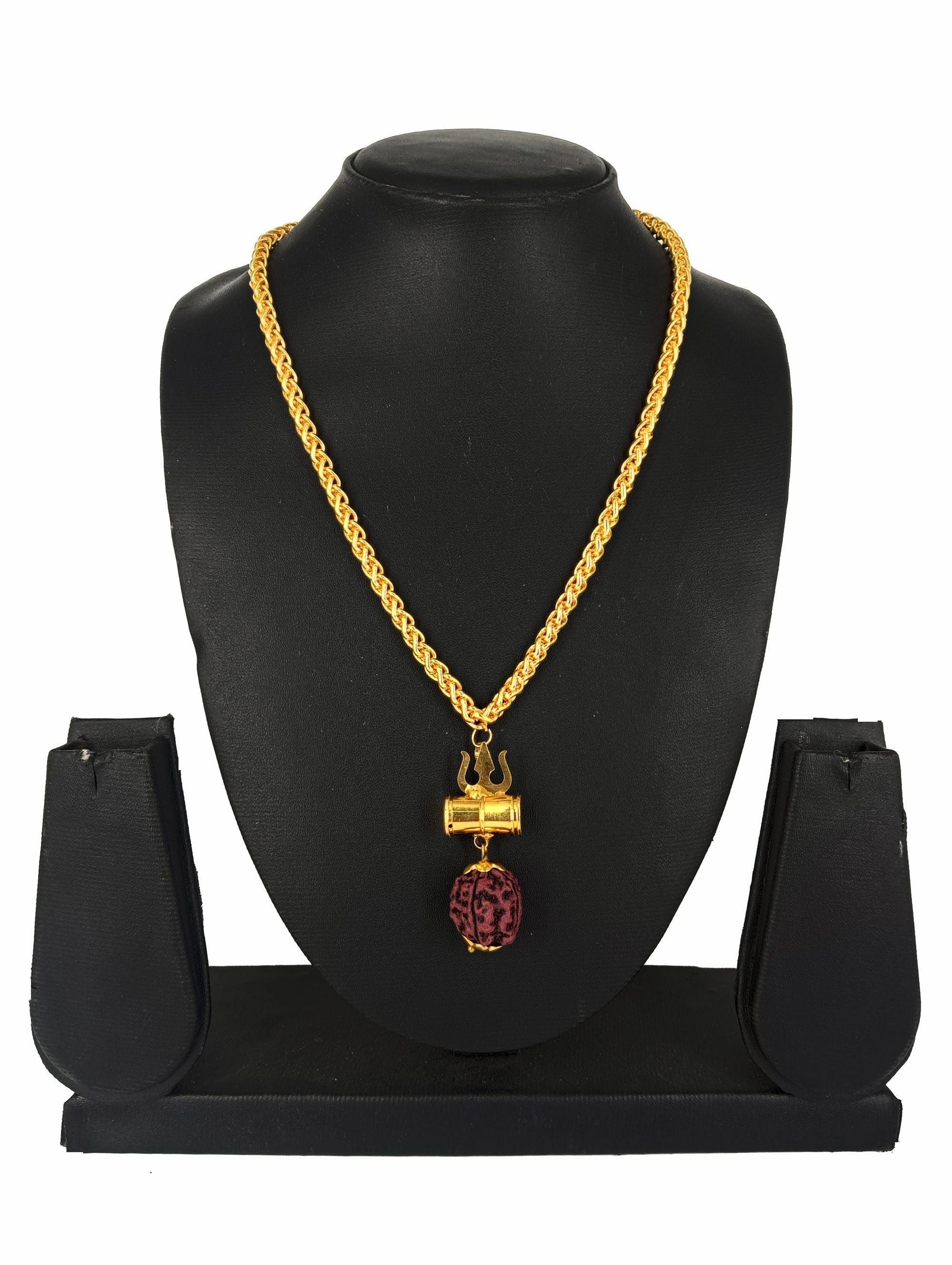 Luxurious Men's Gold Plated Pendant With Chain Vol 2 - Redfever
