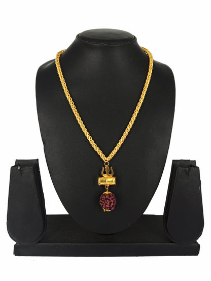 Luxurious Men's Gold Plated Pendant With Chain Vol 2 - Redfever