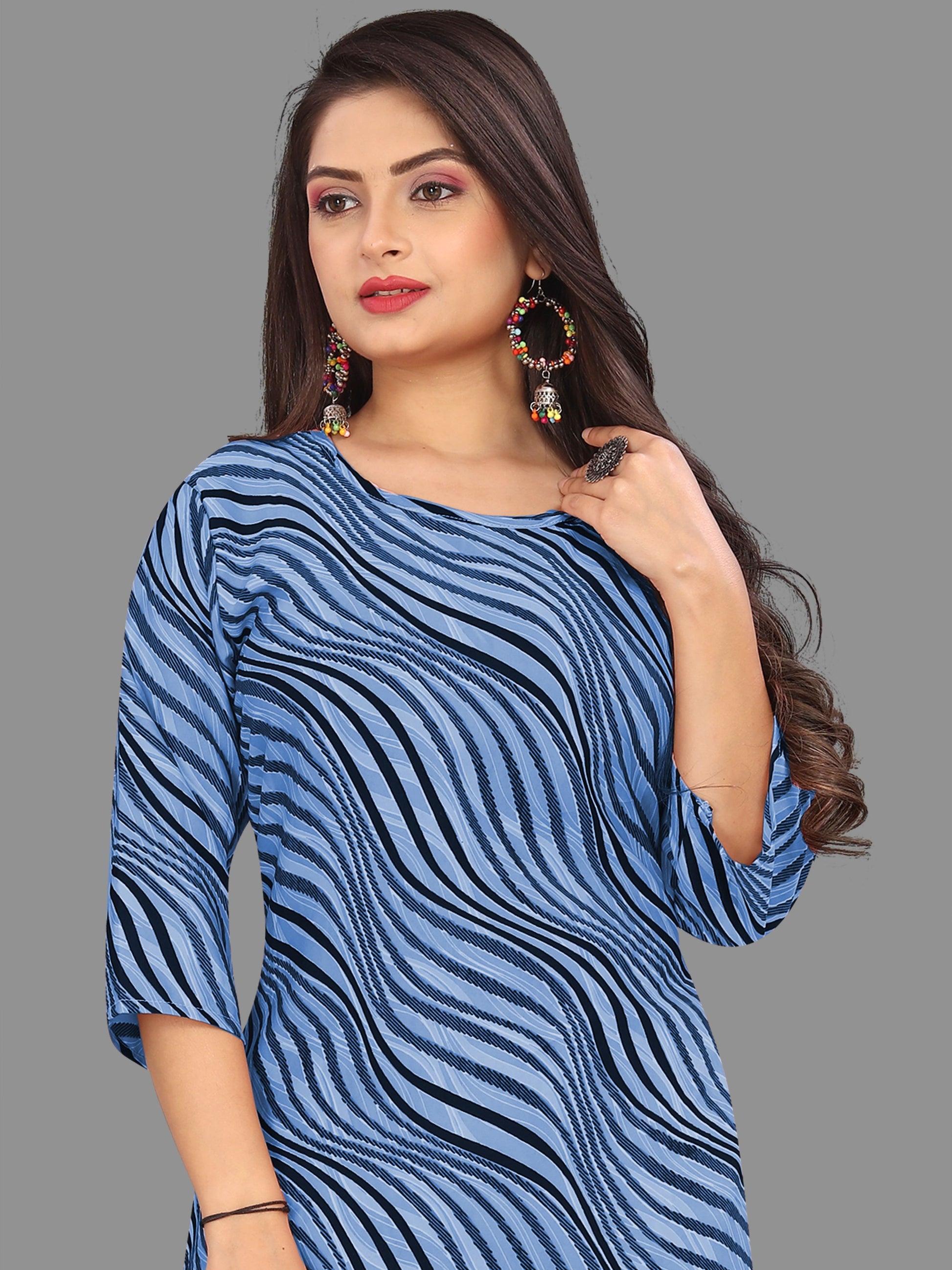 Women's Printed Crepe Kurtis - Redfever