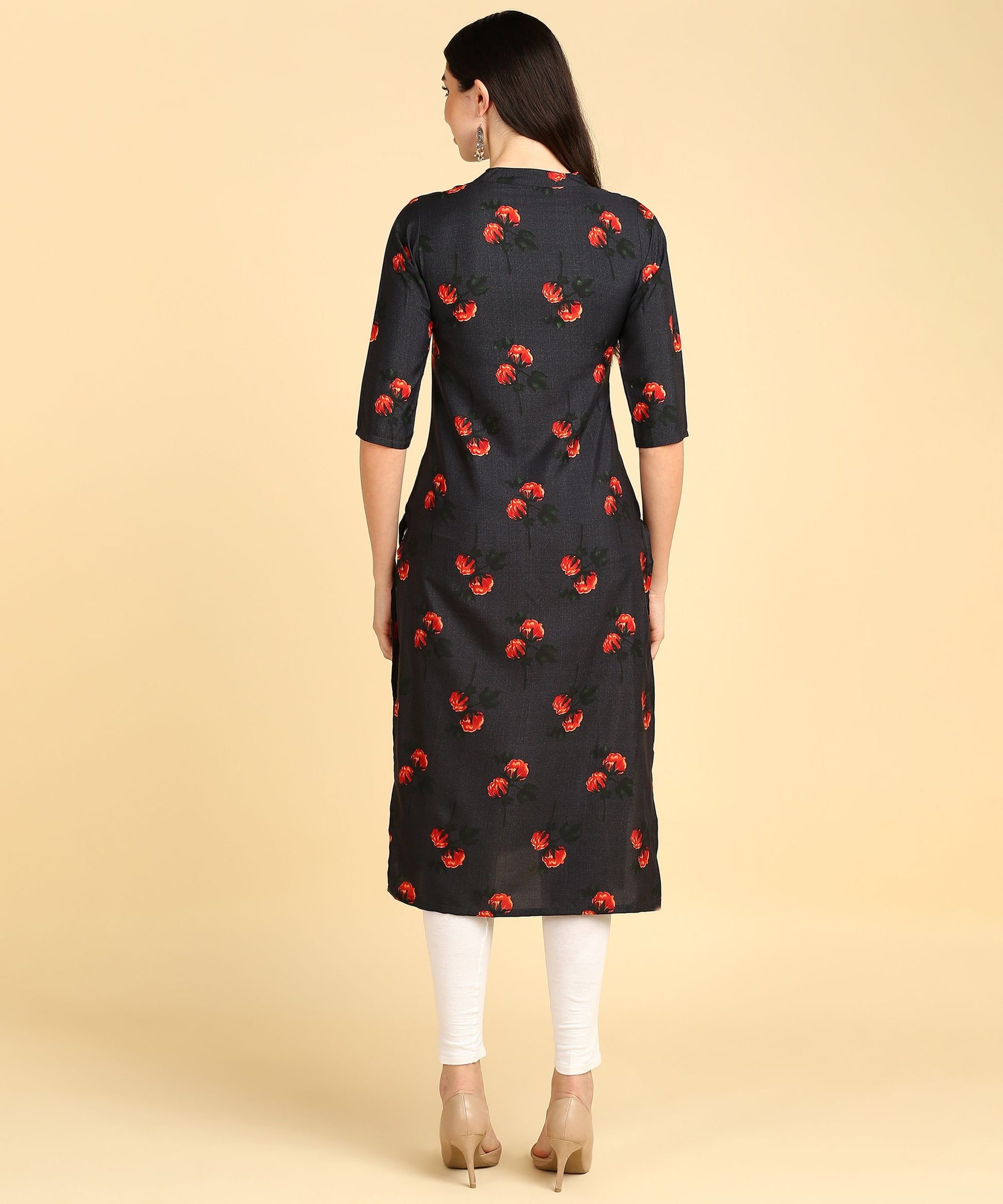 Beautiful Printed Casual Creap Kurtis - Redfever
