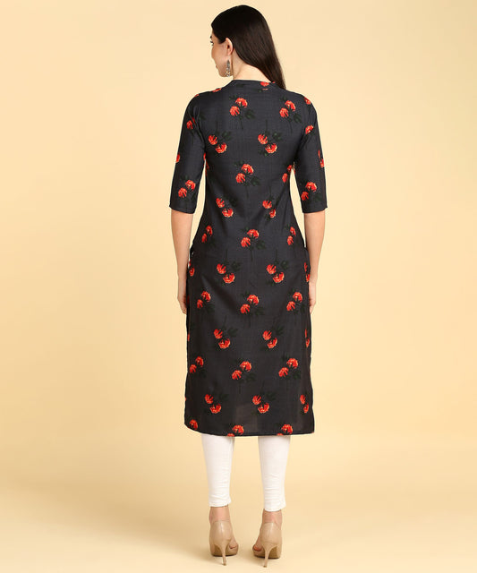 Beautiful Printed Casual Creap Kurtis - Redfever