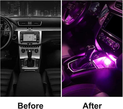 Diamond Shape Car Mini  LED Environmental Lights (Pack of 4) - Redfever