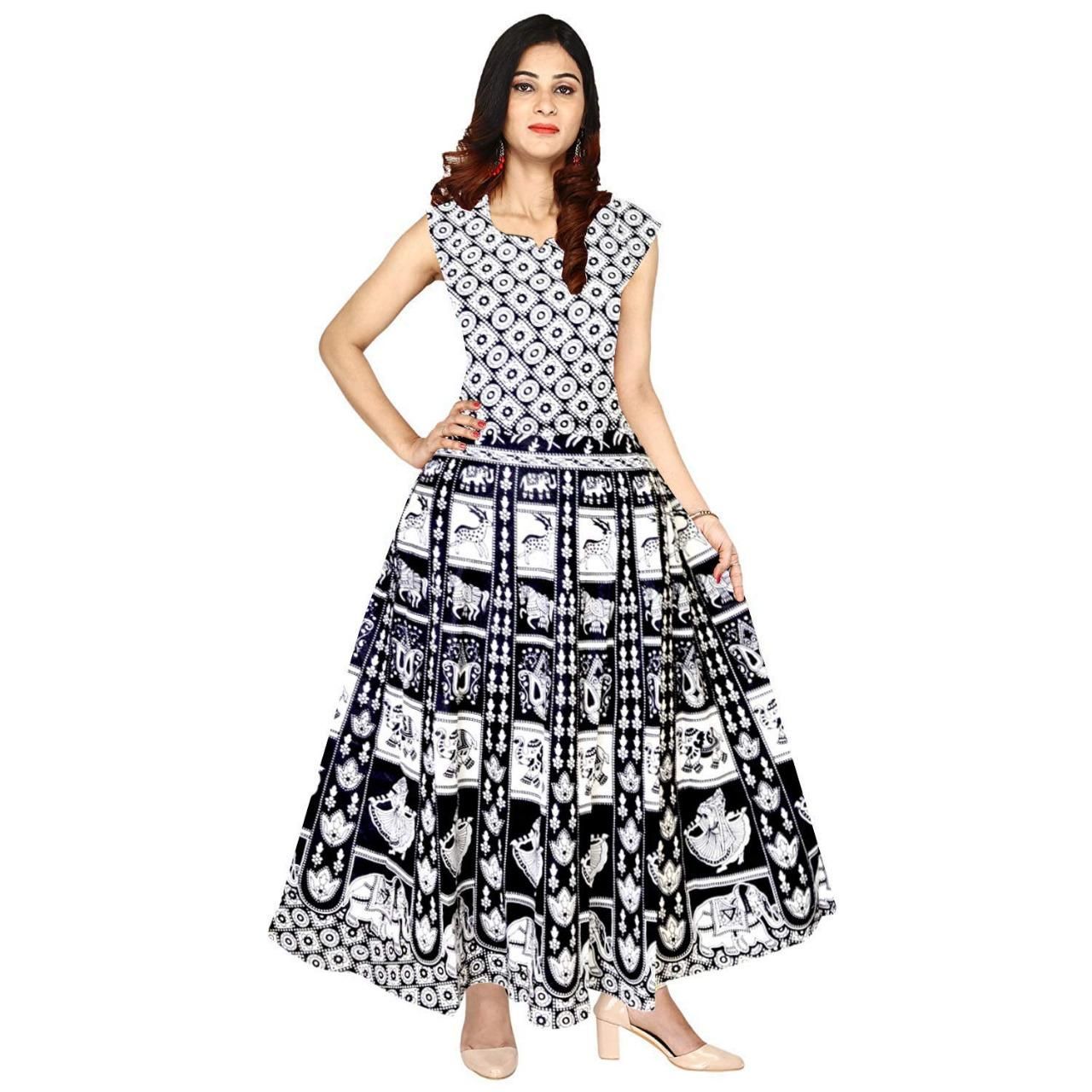 Elegant Cotton Jaipuri Printed Kurti - Redfever