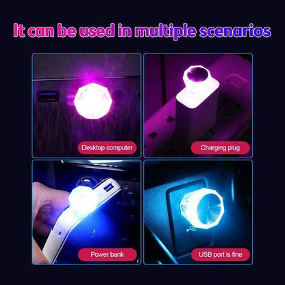 Diamond Shape Car Mini  LED Environmental Lights (Pack of 4) - Redfever