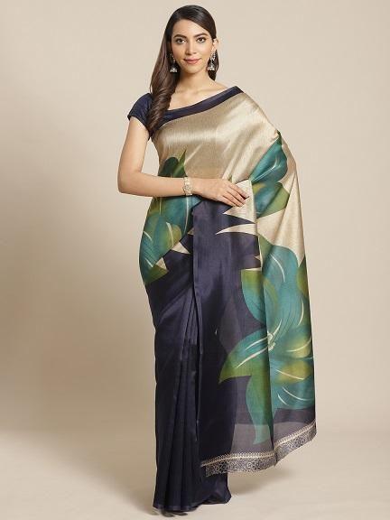 Beautiful Printed Mysore Silk Saree - Redfever