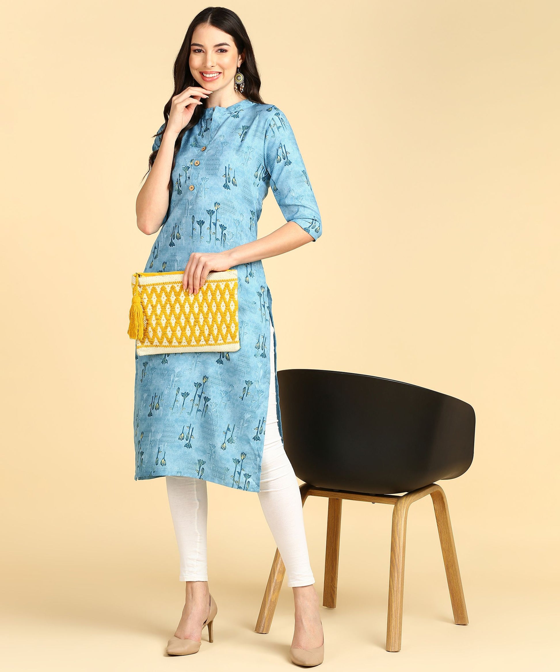 Beautiful Printed Casual Creap Kurtis - Redfever
