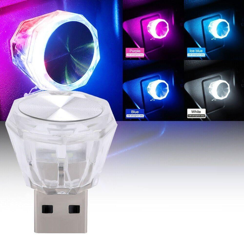 Diamond Shape Car Mini  LED Environmental Lights (Pack of 4) - Redfever