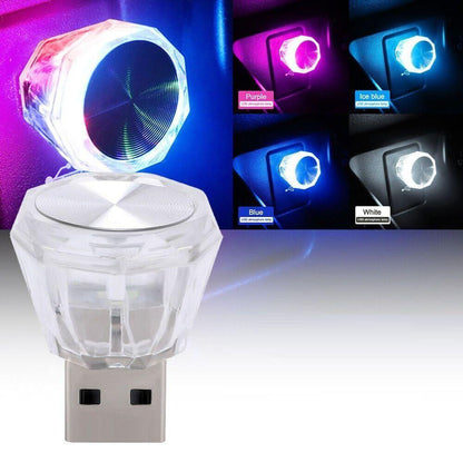 Diamond Shape Car Mini  LED Environmental Lights (Pack of 4) - Redfever