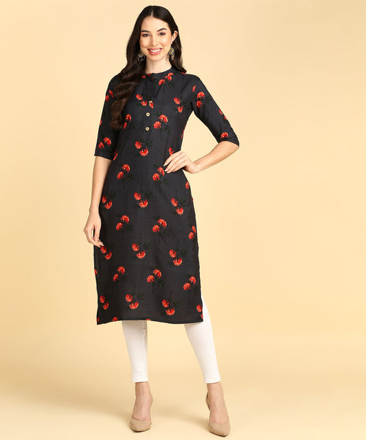 Beautiful Printed Casual Creap Kurtis - Redfever