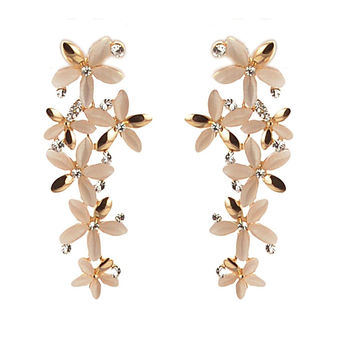 Trendy Gold Plated & Stones Earring - Redfever