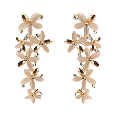 Trendy Gold Plated & Stones Earring - Redfever