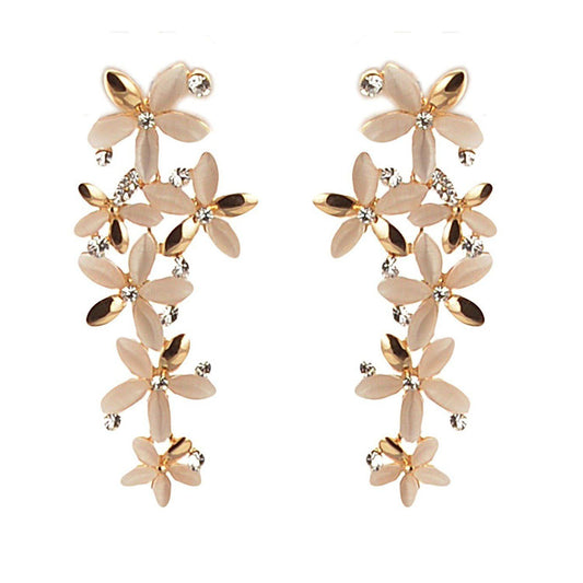 Trendy Gold Plated & Stones Earring - Redfever