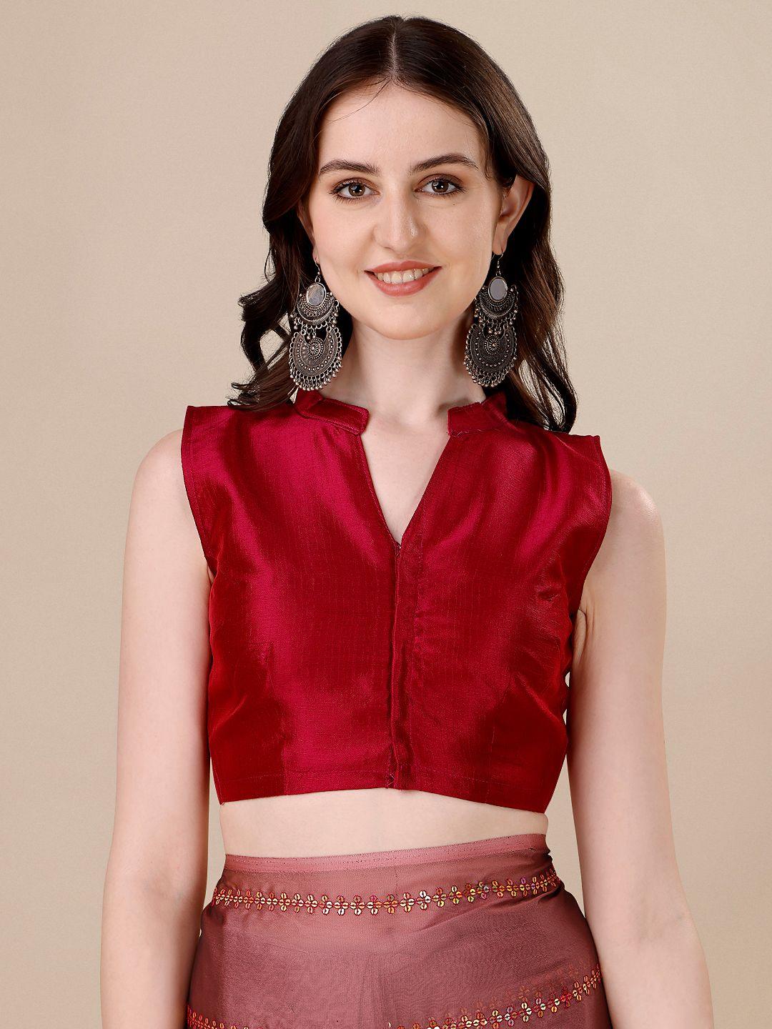 Fancy Sequined Embroidered Pink Coloured Silk Saree with Blouse Piece - Redfever